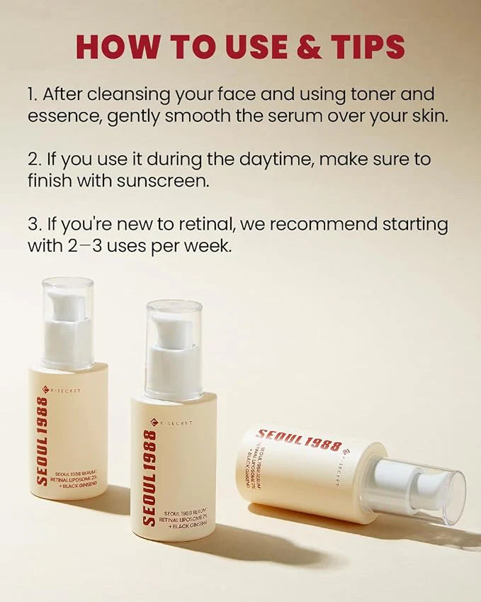 SEOUL 1988 Serum : Retinal Liposome 2% + Black Ginseng 30ml